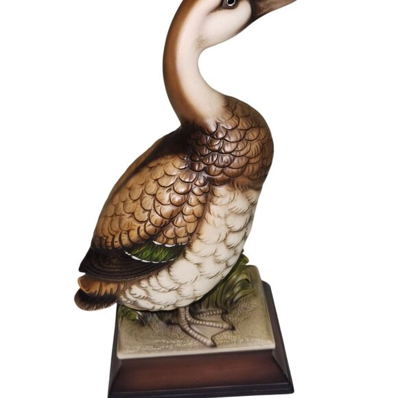 Ceramic Duck Attached Base Made in Japan Decorative Duck Statue - Picture 3 of 9